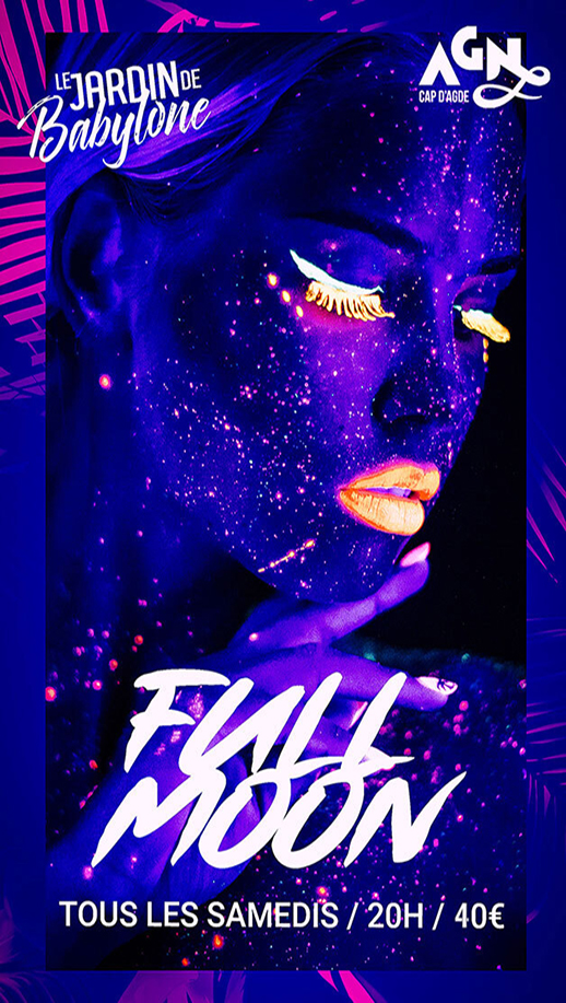 Tous les samedis FULL MOON au Jardin de Babylone: les Events libertins du village naturiste du Cap d’Agde